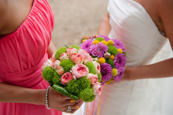 Bright bold colourful wedding