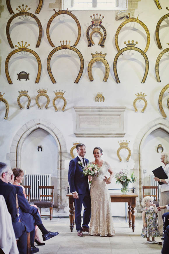Edwardian lace Jane Bourvis wedding dress, castle wedding