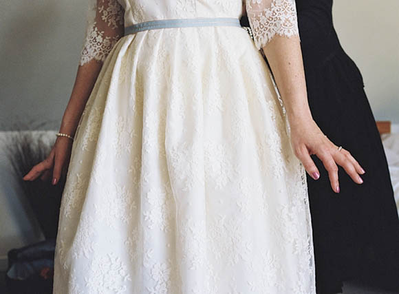 Long sleeve lace wedding dress, relaxed wedding