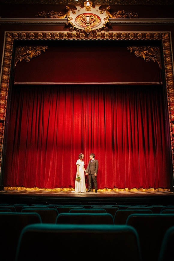 Old school glamour theatre vintage wedding