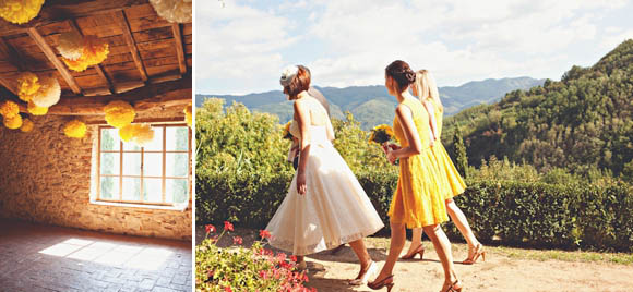 Italian wedding full of Sunshine, Fur Coat No Knickers Wedding Dress