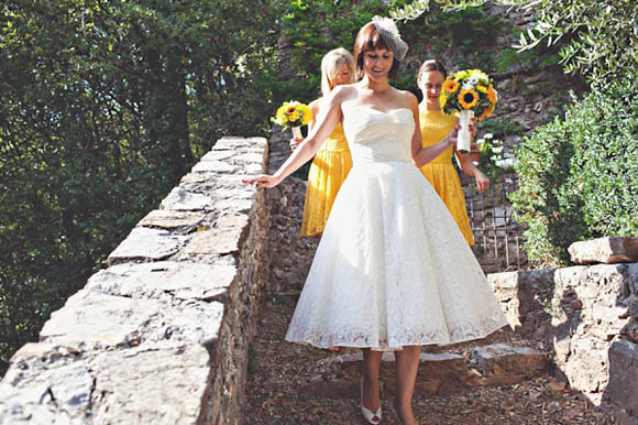 Italian wedding full of Sunshine, Fur Coat No Knickers Wedding Dress