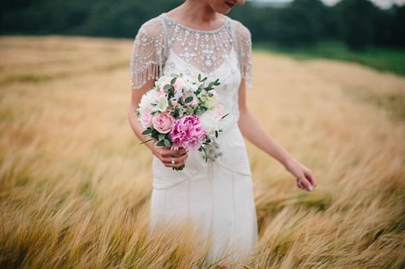 Jenny Packham wedding dress, farm wedding