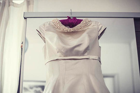 1960s Jackie O inspired wedding dress by Joanne Fleming Design Brighton