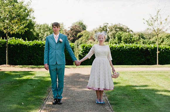 Elizabeth Avey 1950s Wedding Dress and Oh My Honey 1950s Bridesmaids dresses