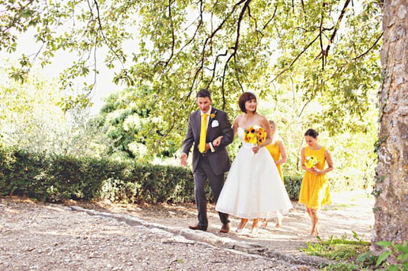 Italian wedding full of Sunshine, Fur Coat No Knickers Wedding Dress