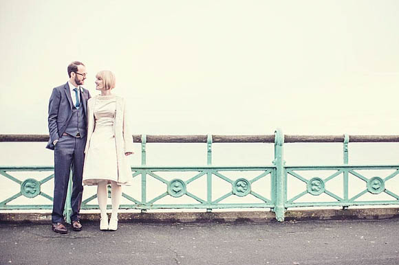 1960s Jackie O inspired wedding dress by Joanne Fleming Design Brighton