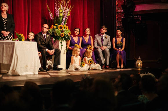 Old school glamour theatre vintage wedding