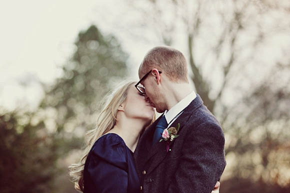 Navy blue Ghost wedding dress