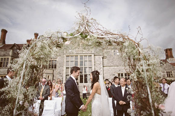 A Vintage Inspired Outdoor Wedding Ceremony with a Traditional Chinese Tea and Dragon Dance