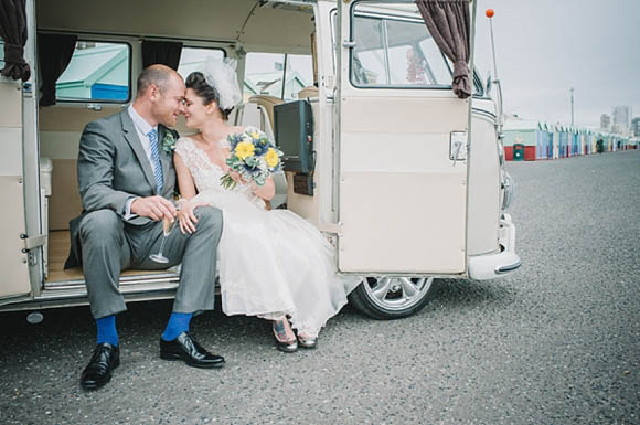 1950s inspired wedding dress Brighton wedding