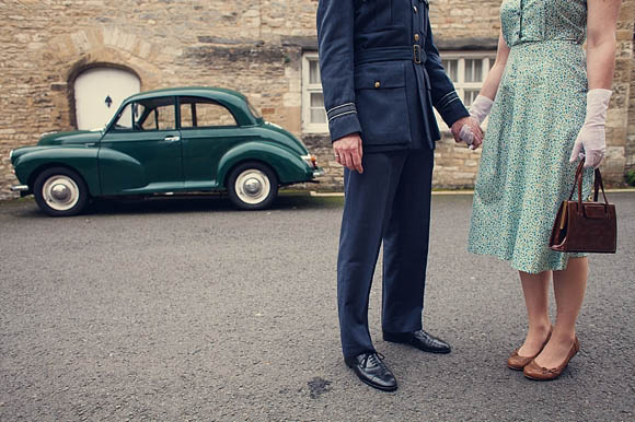 1940s inspired engagement shoot