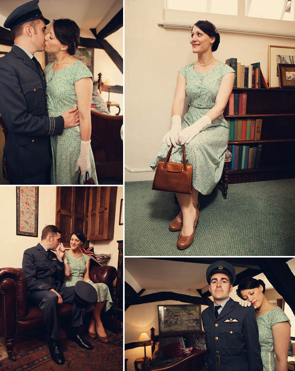 1940s inspired engagement shoot