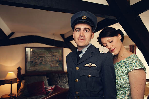 1940s inspired engagement shoot