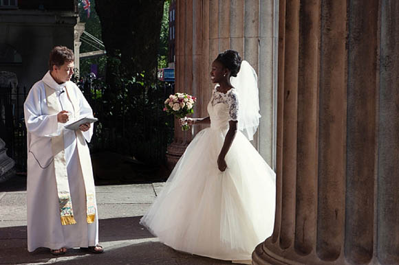 A Tara Keely Wedding Dress for a St Pancras London Wedding