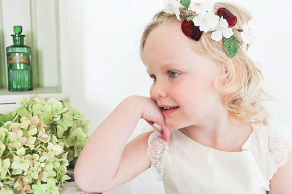 headbands and headpieces for flowergirls and bridesmaids by What Katy Did Next Photography by Sally Thurrell