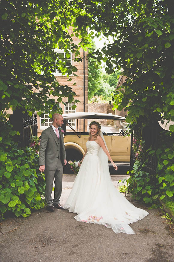 A Midsummer Nights Dream Rustic Outdoor Wedding with a Sassi Holford Wedding Dress