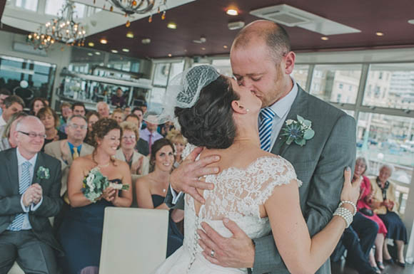 1950s inspired wedding dress Brighton wedding