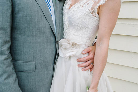 1950s inspired wedding dress Brighton wedding