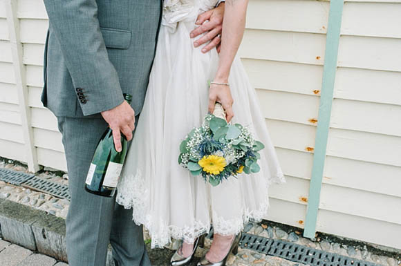 1950s inspired wedding dress Brighton wedding