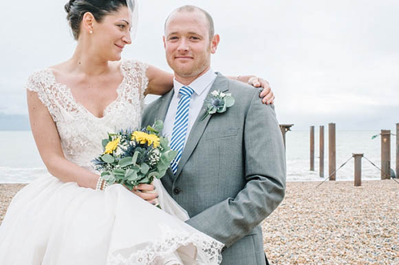 1950s inspired wedding dress Brighton wedding