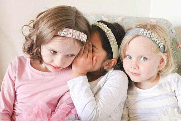 headbands and headpieces for flowergirls and bridesmaids by What Katy Did Next Photography by Sally Thurrell