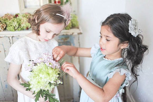 headbands and headpieces for flowergirls and bridesmaids by What Katy Did Next Photography by Sally Thurrell