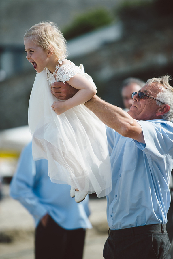 Bare foot bride by the beach