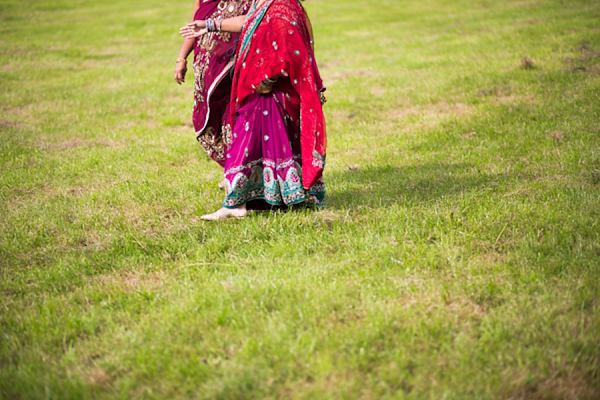 Eco friendly wedding dress by Minna Designs for an outdoor Somerset field and tents wedding