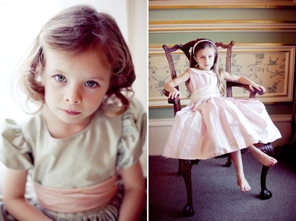 Little Miss Bush burgundy bridesmaid dresses by JLM Couture