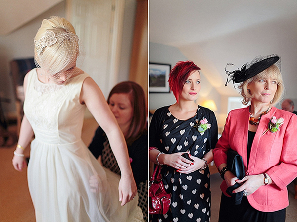 A bride wearing her Mums 1980s wedding dress with photography by Kirsten Mavric