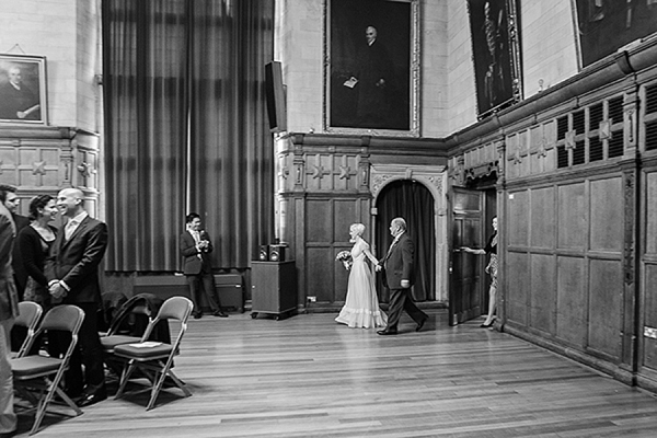 A bride wearing her Mums 1980s wedding dress with photography by Kirsten Mavric