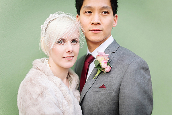 A bride wearing her Mums 1980s wedding dress with photography by Kirsten Mavric