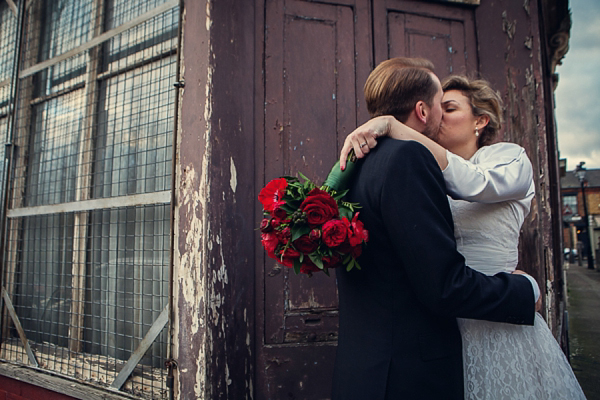 Fur Coat No Knickers 1950s Wedding Dress alternative style wedding photography by Assassynation