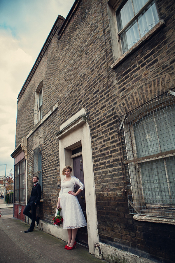 Fur Coat No Knickers 1950s Wedding Dress alternative style wedding photography by Assassynation