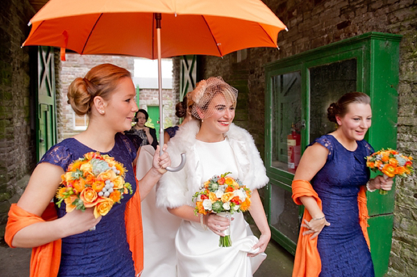 Orange theme wedding photos by Jake Morley