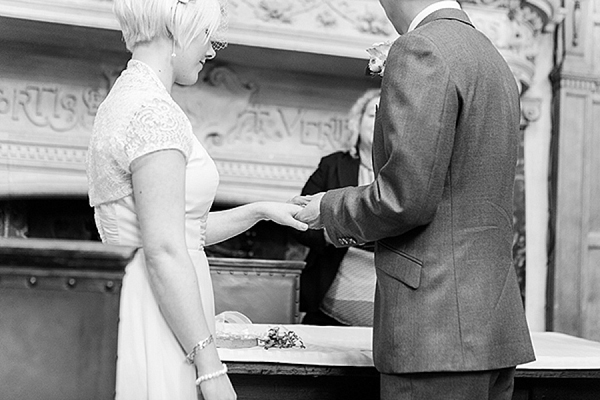 A bride wearing her Mums 1980s wedding dress with photography by Kirsten Mavric