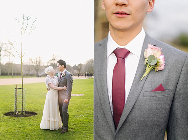 A bride wearing her Mums 1980s wedding dress with photography by Kirsten Mavric