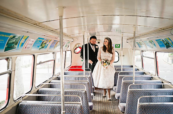 A 1950 tea length dress for a vintage inspired London wedding
