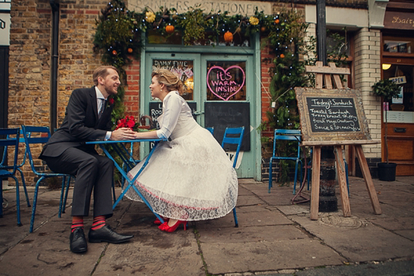 Fur Coat No Knickers 1950s Wedding Dress alternative style wedding photography by Assassynation