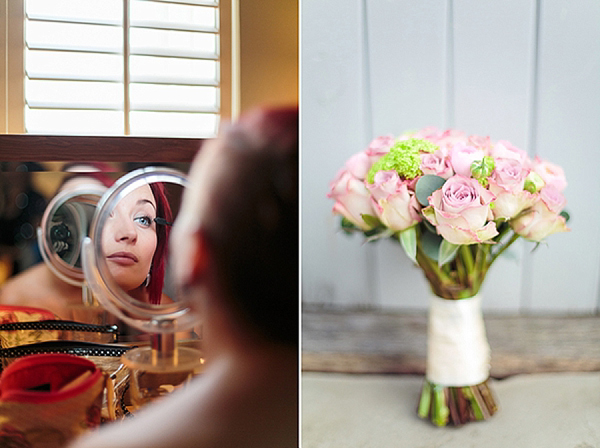 A bride wearing her Mums 1980s wedding dress with photography by Kirsten Mavric