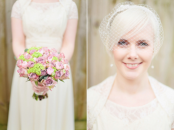 A bride wearing her Mums 1980s wedding dress with photography by Kirsten Mavric