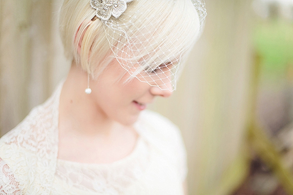 A bride wearing her Mums 1980s wedding dress with photography by Kirsten Mavric