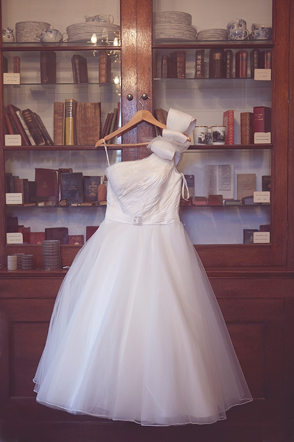 Justin Alexander 8527 One Shoulder Tea Length Wedding Dress