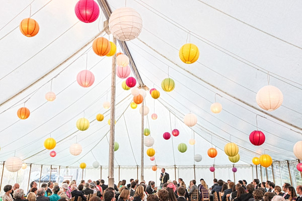Bright and colourful Somerset marquee wedding