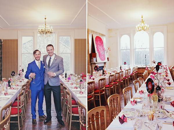 Old Finsbury Town Hall Wedding red wedding dress