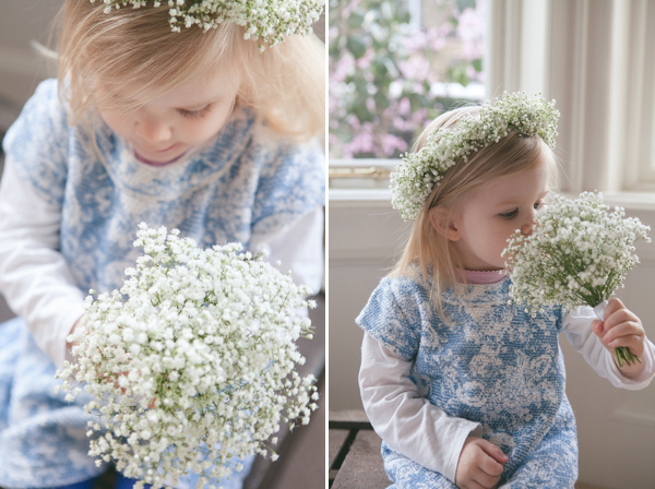 Ranunculus floral crown spring wedding flowers  Cat Hepple Photography