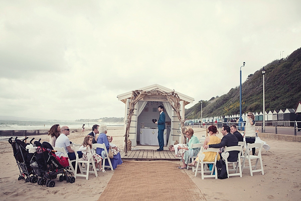 Beach hut wedding Kitty and Dulcie wedding dress