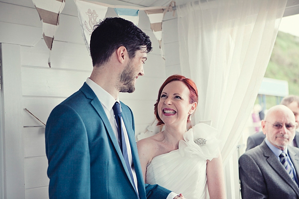 Beach hut wedding Kitty and Dulcie wedding dress