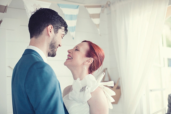 Beach hut wedding Kitty and Dulcie wedding dress